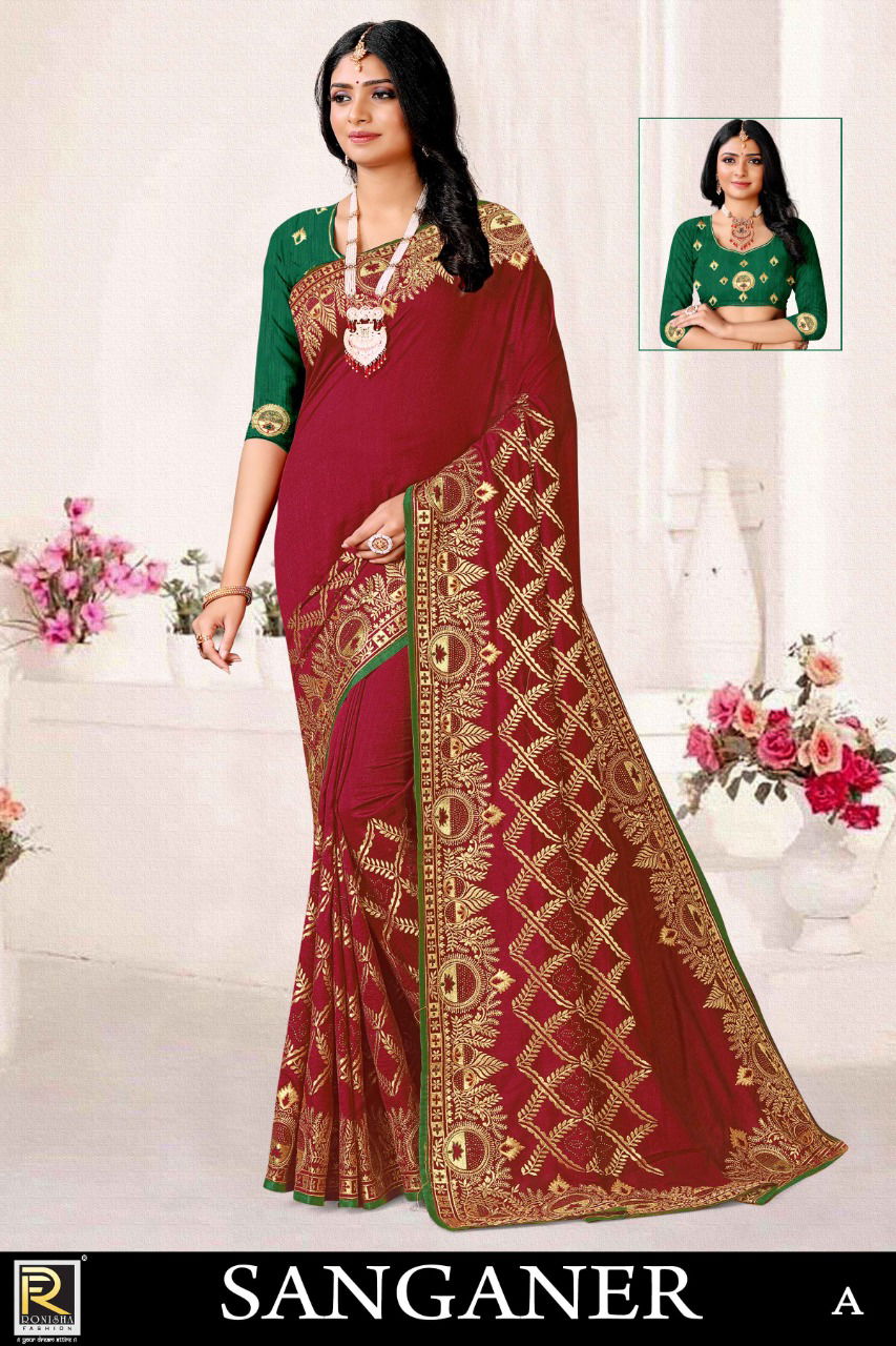 Ronisha Sanganer Festive Wear Wholesale Designer Sarees Catalog
